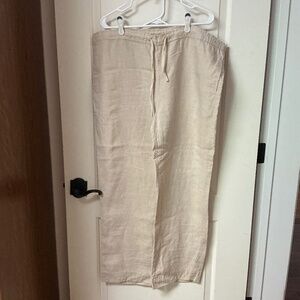 Very Nice 100% Linen Pants Size 2-3X (see measurements)